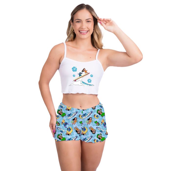 Pijama Virgínia Lilo Stitch 2 Gota De Sonho