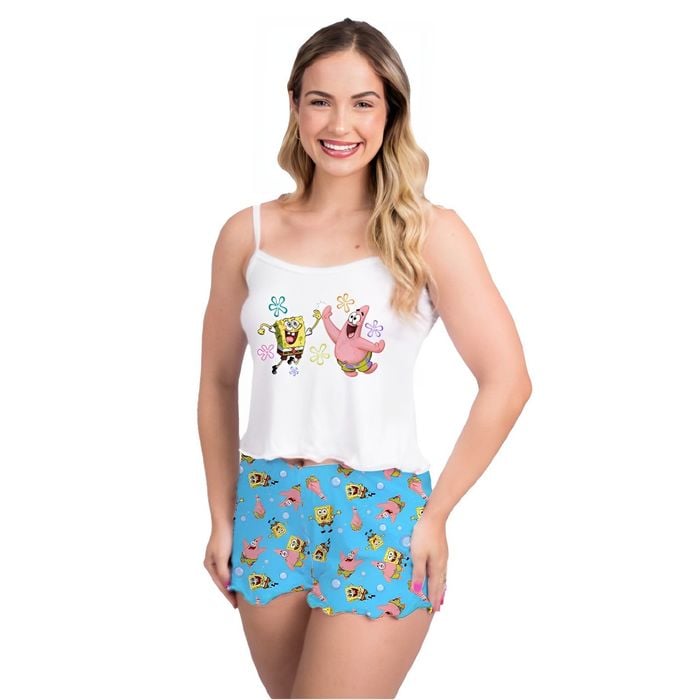 Pijama Curto Vivi Bob E Patrick Gota De Sonho