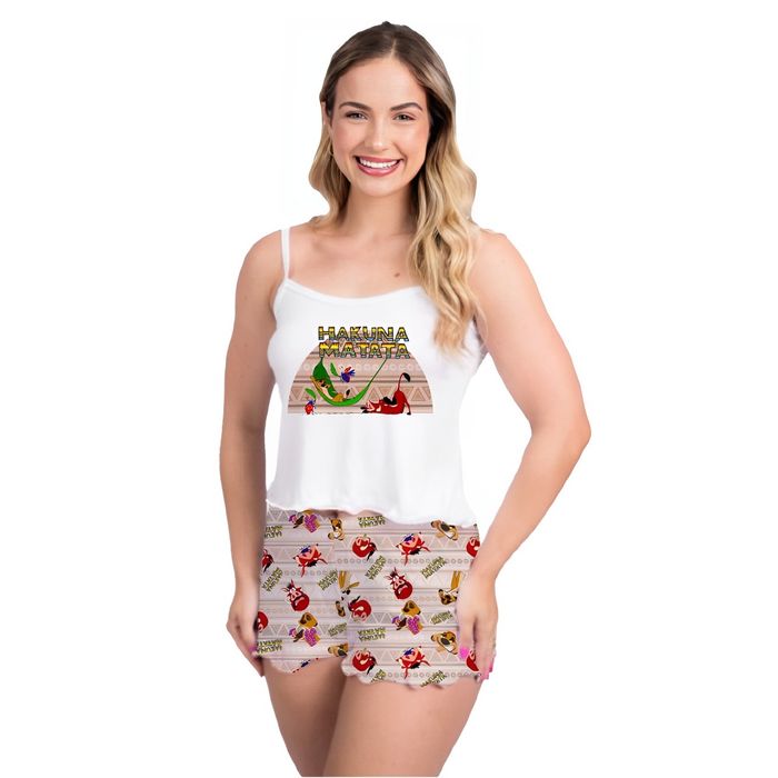 Pijama Curto Vivi Hakuna Matata Gota De Sonho