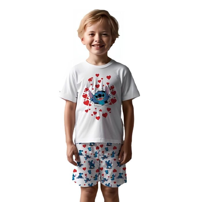 Pijama Davi Infantil Stitch Gota De Sonho