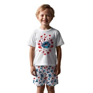Pijama Davi Infantil Stitch Gota De Sonho