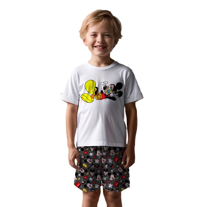 Pijama Davi Infantil Mickey Mouse 2 Gota De Sonho