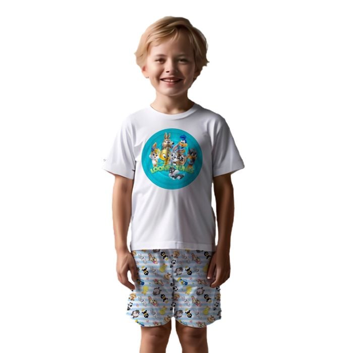 Pijama Davi Infantil Looney Tunes Gota De Sonho