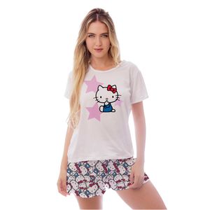 Pijama Curto Gabi Hello Kitty 5 Gota De Sonho