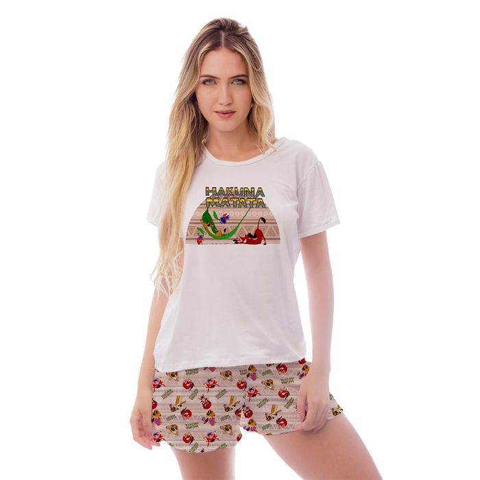 Pijama Curto Gabi Hakuna Matata Gota De Sonho