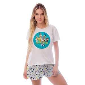 Pijama Curto Gabi Looney Tunes Gota De Sonho