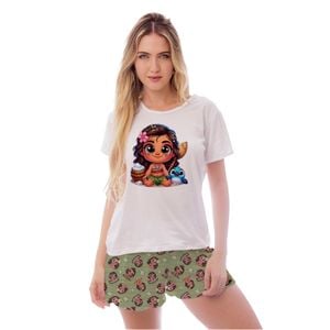 Pijama Curto Gabi Moana Baby Gota De Sonho