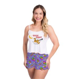 Pijama Curto Vivi Garfield 2 Gota De Sonho