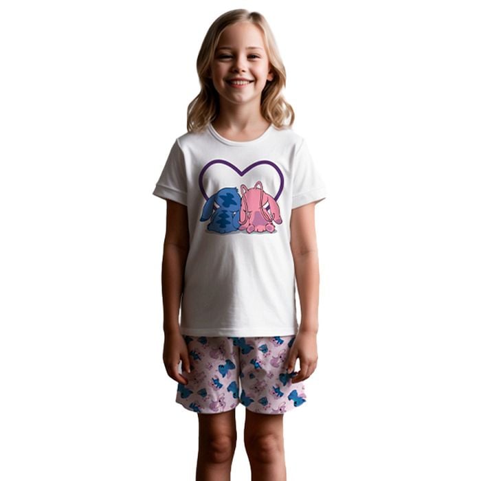 Pijama Lana Infantil Stitch Angel 2 Gota De Sonho