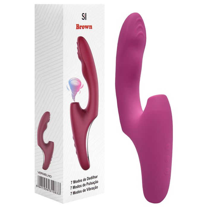 Vibrador Brown Pulsação Dedilhar Sexy Import