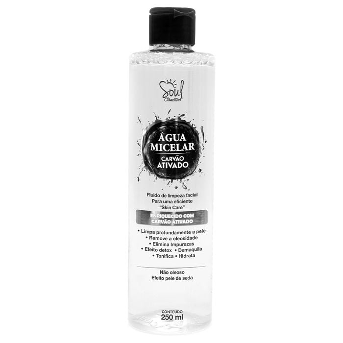 água Micelar Carvão Ativado 250ml Soul