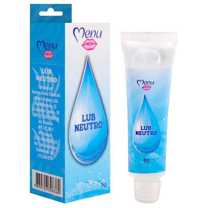 Lub Gel Lubrificante Base água 8g Menu Dos Prazeres