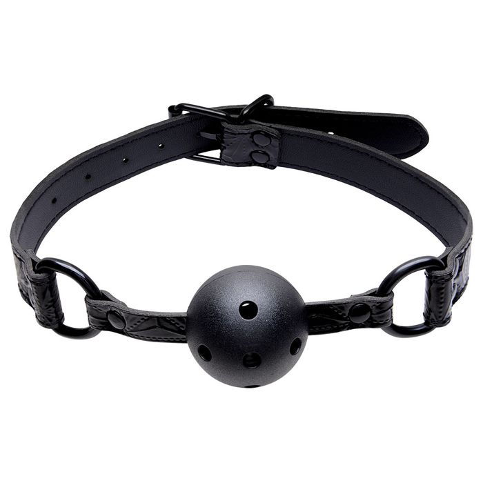 Mordaça Couro Com Bola Sexy Import