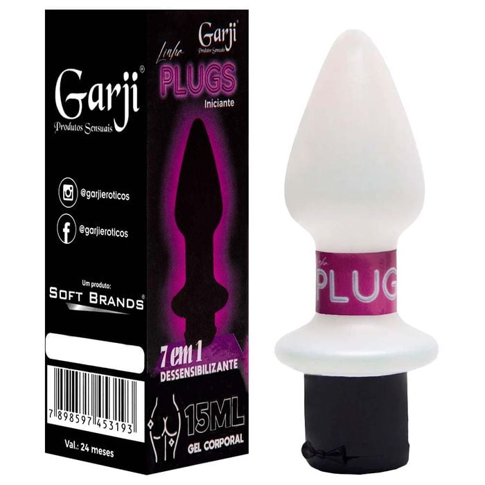 Plug Anal Com Gel Dessensibilizante 7 Em 1 15ml Garji