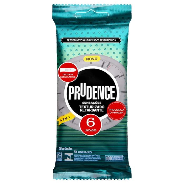 Preservativo Texturizado Retardante 6 Unidades Prudence
