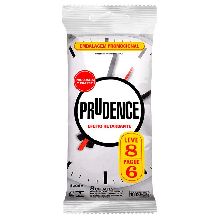 Preservativo Efeito Retardante Com 6 Unidades Prudence