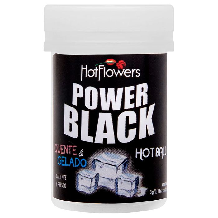 Bolinha Beijável Power Black 02 Unidades Hot Flowers