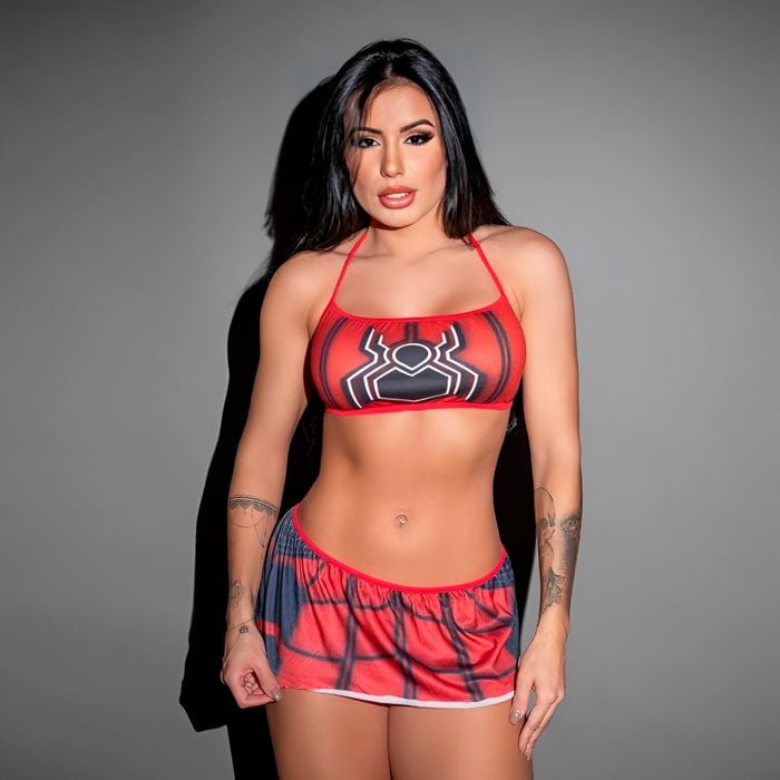 Fantasia Fetiche Mulher Aranha Pimenta Sexy