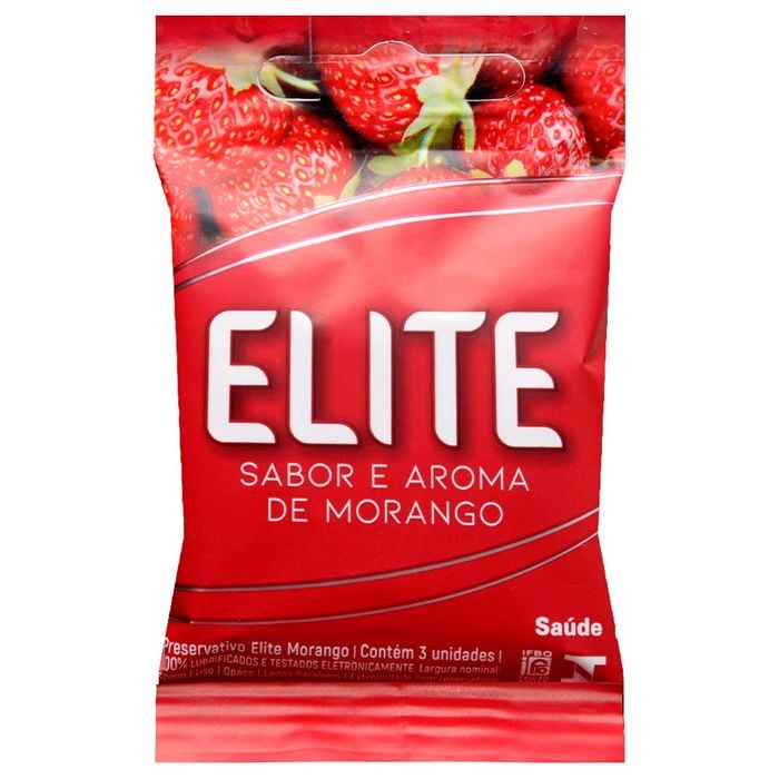 Preservativo Elite Morango 03 Unidades Blowtex