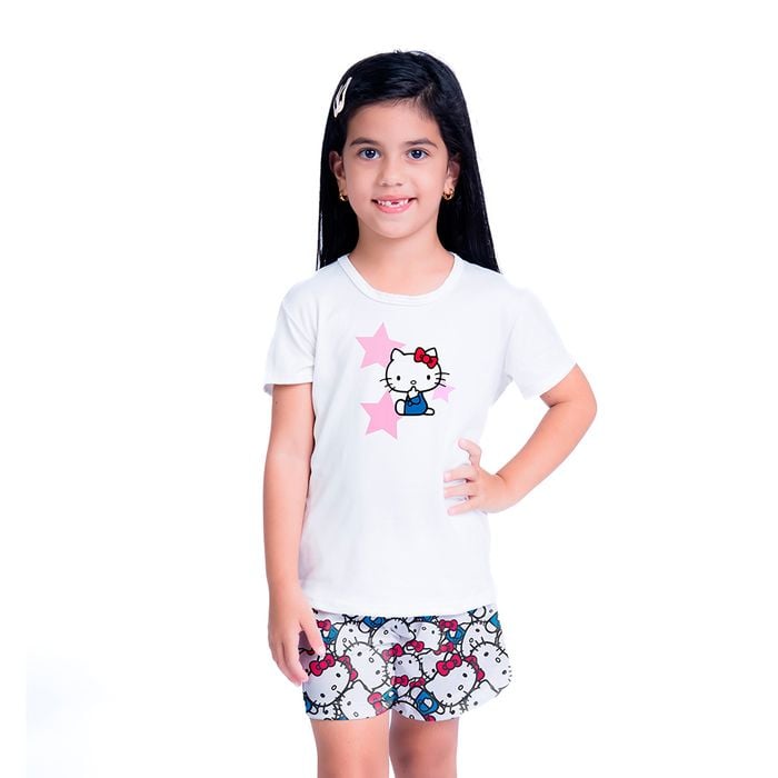 Pijama Lana Infantil Hello Kitty 5 Gota De Sonho