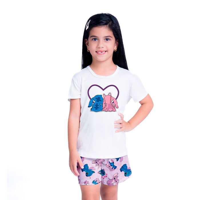 Pijama Lana Infantil Stitch Angel 2 Gota De Sonho