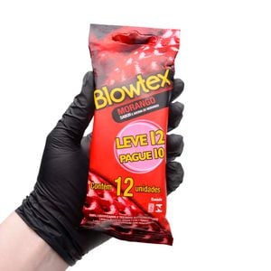 Preservativo Sabor Morango 12 Unidades Blowtex