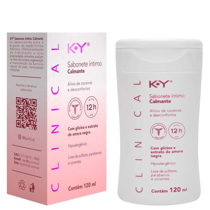 Clinical Sabonete íntimo Calmante 120ml Ky Semina
