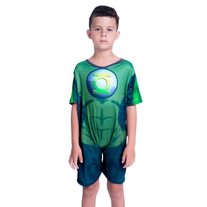 Pijama Infantil Fantasia Lanterna Verde Gota De Sonho