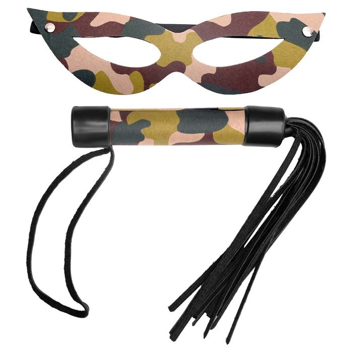 Kit Tiazinha Com Chicote 20cm Luxo Camuflado Dominatrixxx