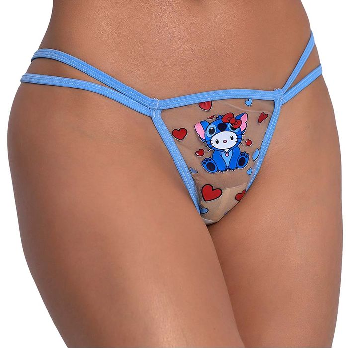 Fio Dental Transp Hello Kitty Sticth Pimenta Sexy