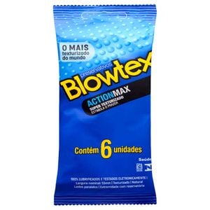 Preservativo Action Texturizado 06 Unidades Blowtex