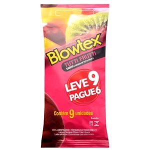 Preservativo Sabor Tutti Frutti 06 Unidades Blowtex