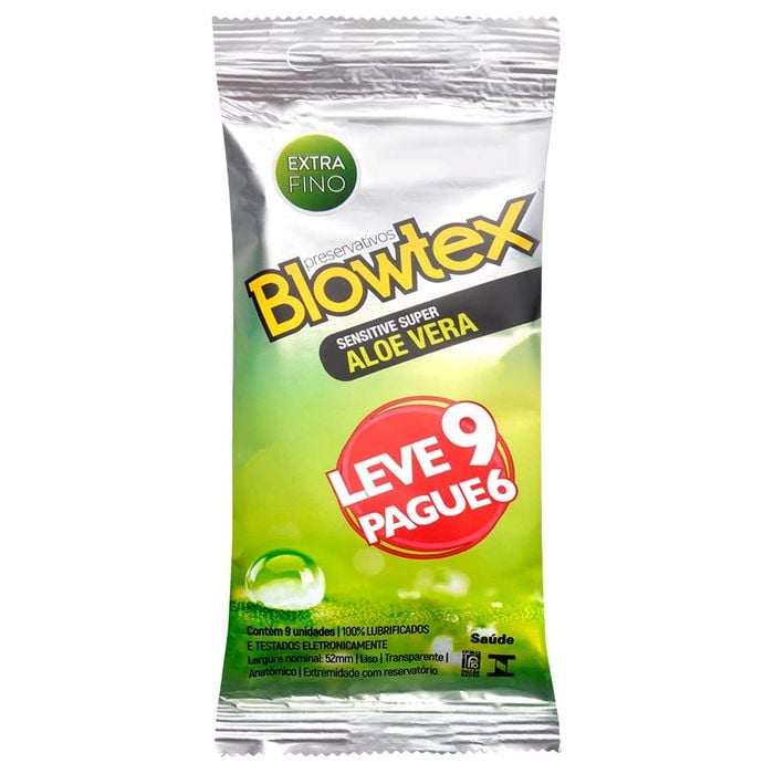 Preservativo Sensitive Super Aloe Vera 06 Unidades Blowtex