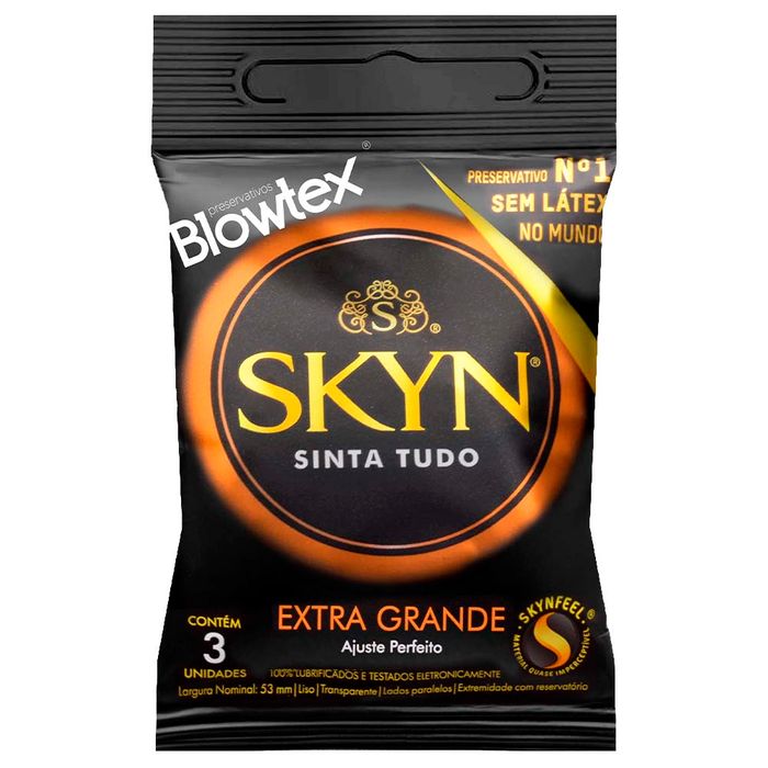 Preservativo Skyn Extra Grande 03 Unidades Blowtex