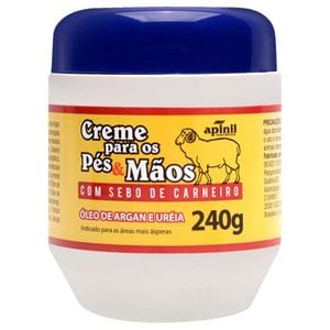 Gel Mãos Pés Argan Uréia Sebo De Carneiro 240g Apinil