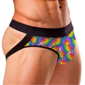 Jockstrap Cueca Sensual Arco Iris Love Pimenta Sexy