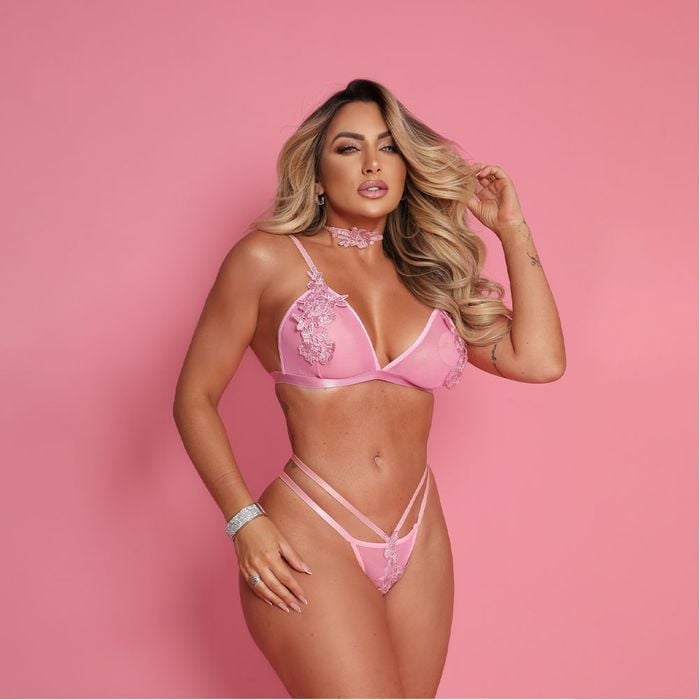 Conjunto Glow Night Tule Com Bordado Tallyta