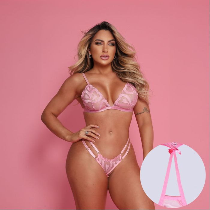 Conjunto Glow Up Tulle Bordado Tallyta