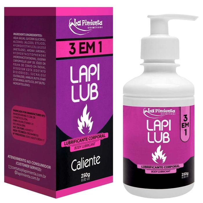Lapi Lub 3 Em 1 Caliente 250g La Pimienta