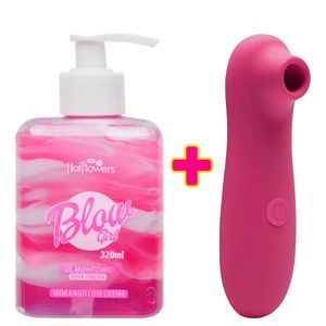 Kit Blow Girl + Vibro Pulsações Vinho Hot Flowers
