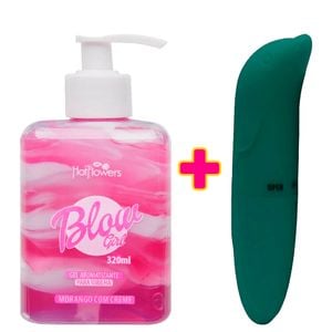 Kit Blow Girl + Vibro Golfinho Verde Hot Flowers