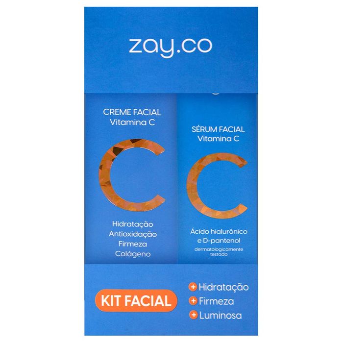 Kit Sérum E Creme Facial Vitamina C Zayco