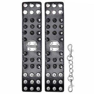 Algemas Couro Rebites Spike Metal Youvibe Vipmix