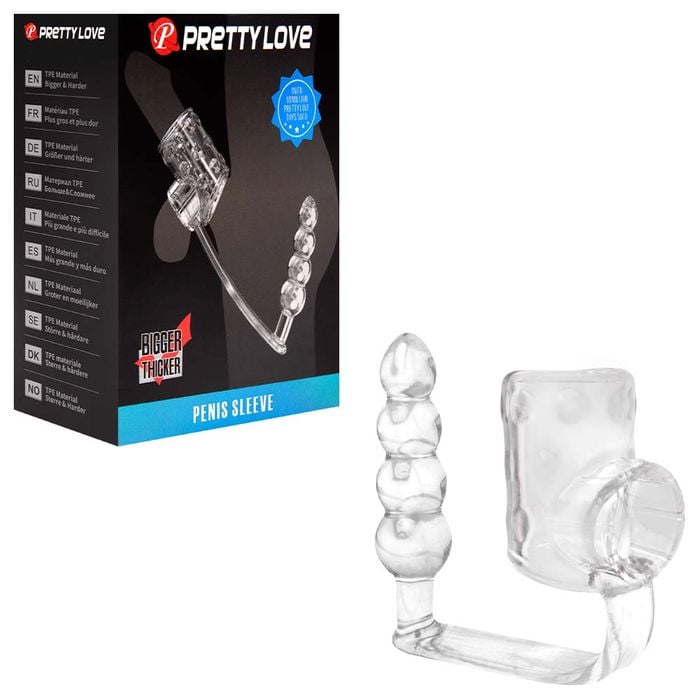 Meia Capa Peniana Com Plug Anal Pretty Love Vipmix