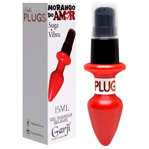 Plug Morango Do Amor Gel Sugador 15ml Garji