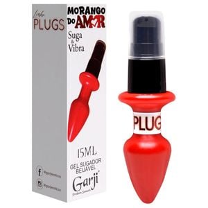 Plug Morango Do Amor Gel Sugador 15ml Garji