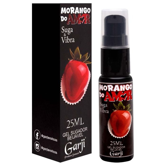 Morango Do Amor Gel Sugador Vibrador 25ml Garji