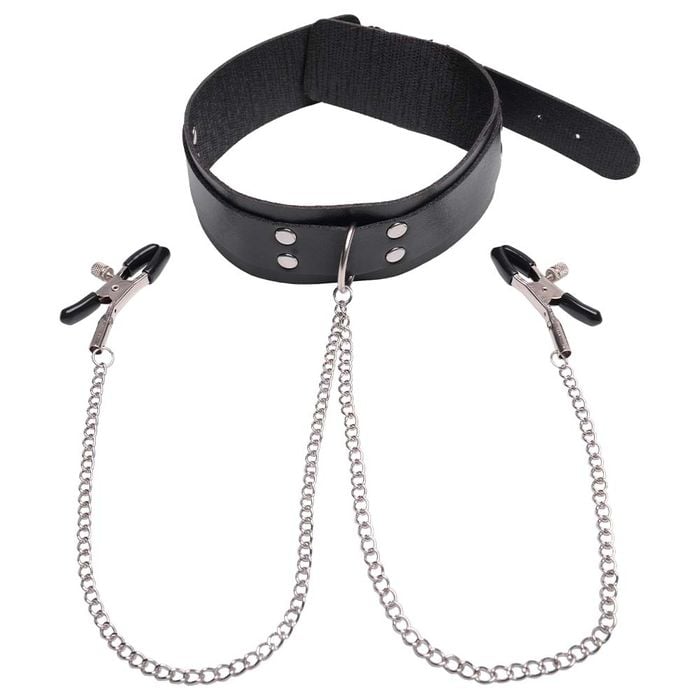 Coleira Corrente Prendedor De Mamilos Yaffa