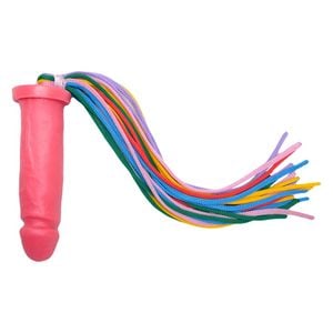 Chicote Base Pênis Tiras Coloridas Sado êxtase