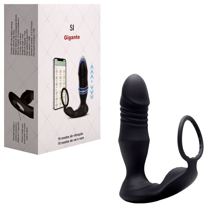 Vibrador Próstata Anel Vai Vem Via App Sexy Import